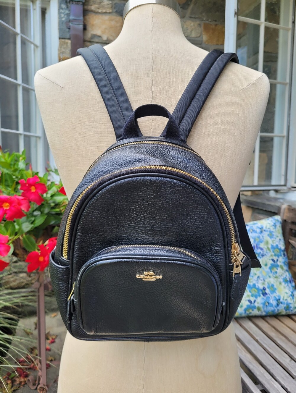 Coach Mini Court Pebbled Leather Backpack C8603